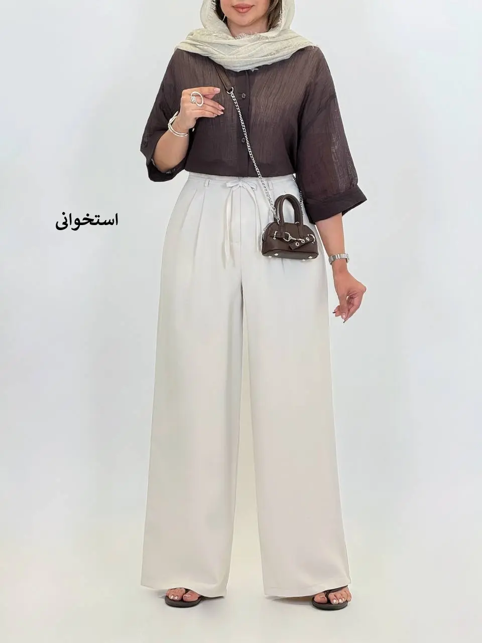 6951-شلوار فول بگ هرمس